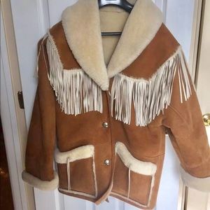 Vintage Shearling fringed coat - made in USA
